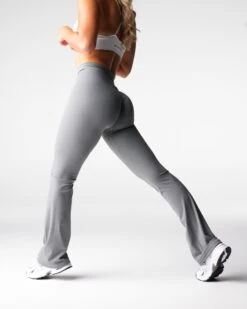 Charcoal Effortless Flare Leggings 6 Charcoal Effortless Flare Leggings -NVGTN Sportswear Shop DSC08363