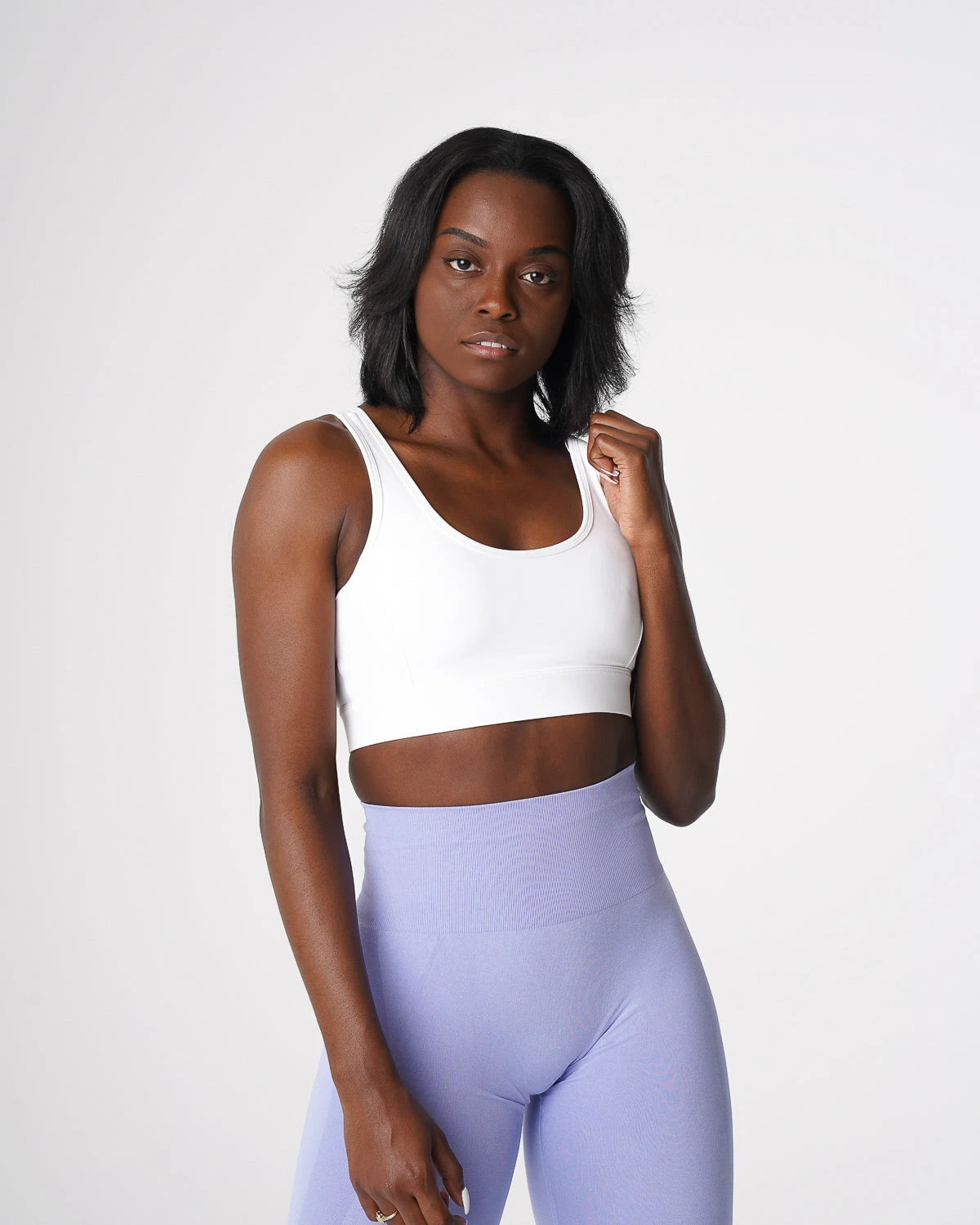 Allure White Sports Bra with Adjustable Support & Criss-Cross Back 4 Allure White Sports Bra with Adjustable Support & Criss-Cross Back - Image 4