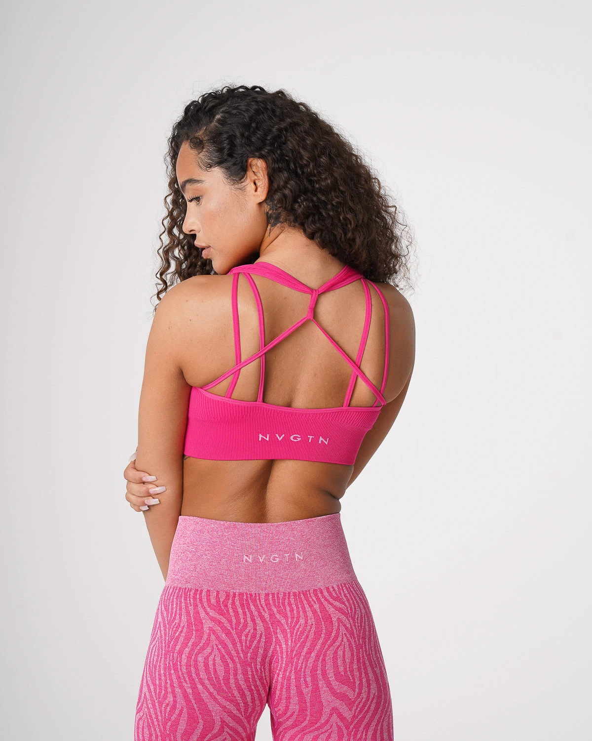 Galaxy Fuchsia Ribbed Seamless Bra with Intricate Back Detail 1 Galaxy Fuchsia Ribbed Seamless Bra with Intricate Back Detail