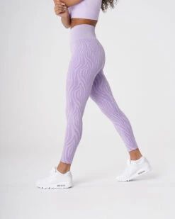 Lilac Zebra Seamless High Waisted Workout Leggings