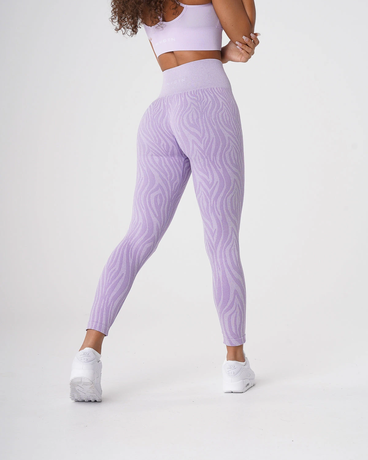 Lilac Zebra Seamless High Waisted Workout Leggings 3 Lilac Zebra Seamless High Waisted Workout Leggings - Image 3
