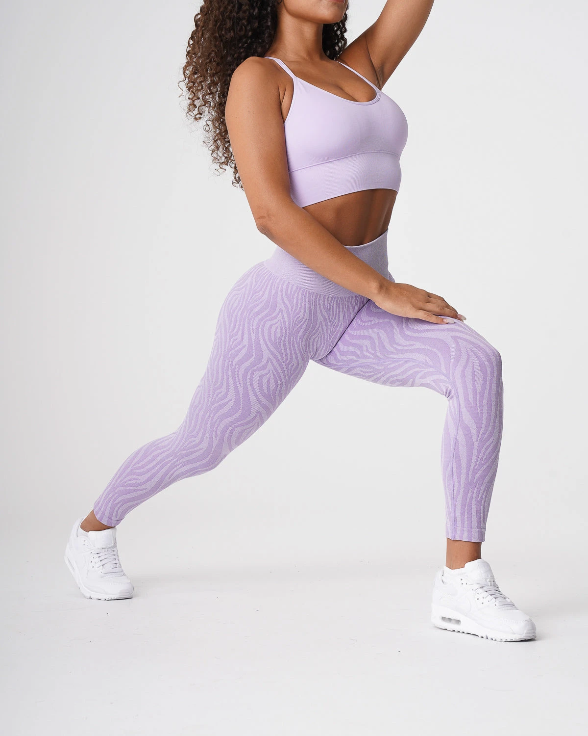 Lilac Zebra Seamless High Waisted Workout Leggings 4 Lilac Zebra Seamless High Waisted Workout Leggings - Image 4
