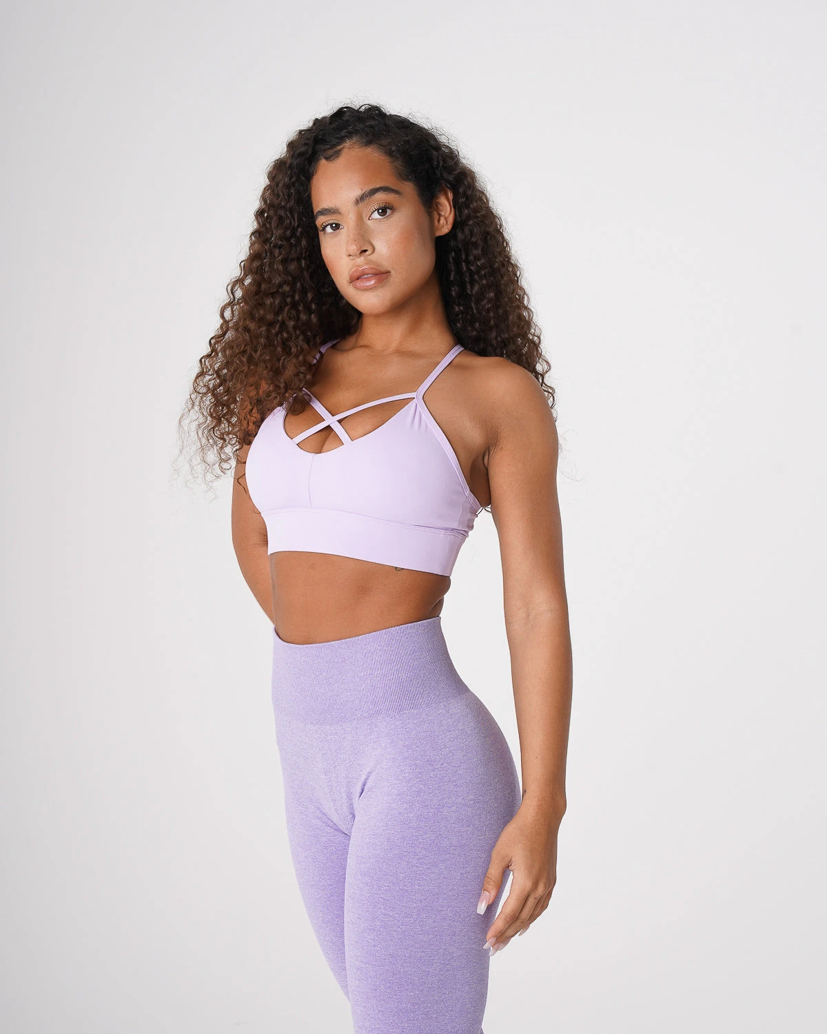 Lavender Oasis Strappy Sports Bra - Premium Support & Style 4 Lavender Oasis Strappy Sports Bra - Premium Support & Style - Image 4