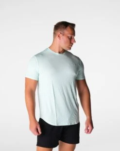 Men's Light Green Performance Tech Fitted Training Tee 7 Men's Light Green Performance Tech Fitted Training Tee -NVGTN Sportswear Shop DSC08764 1