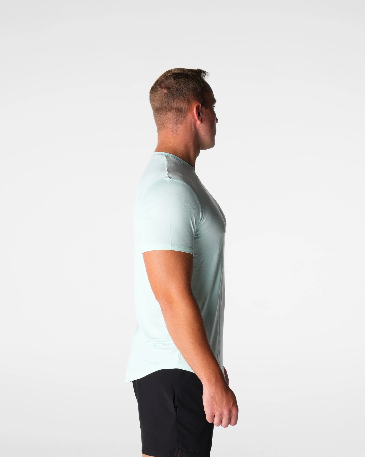 Men's Light Green Performance Tech Fitted Training Tee 3 Men's Light Green Performance Tech Fitted Training Tee - Image 3