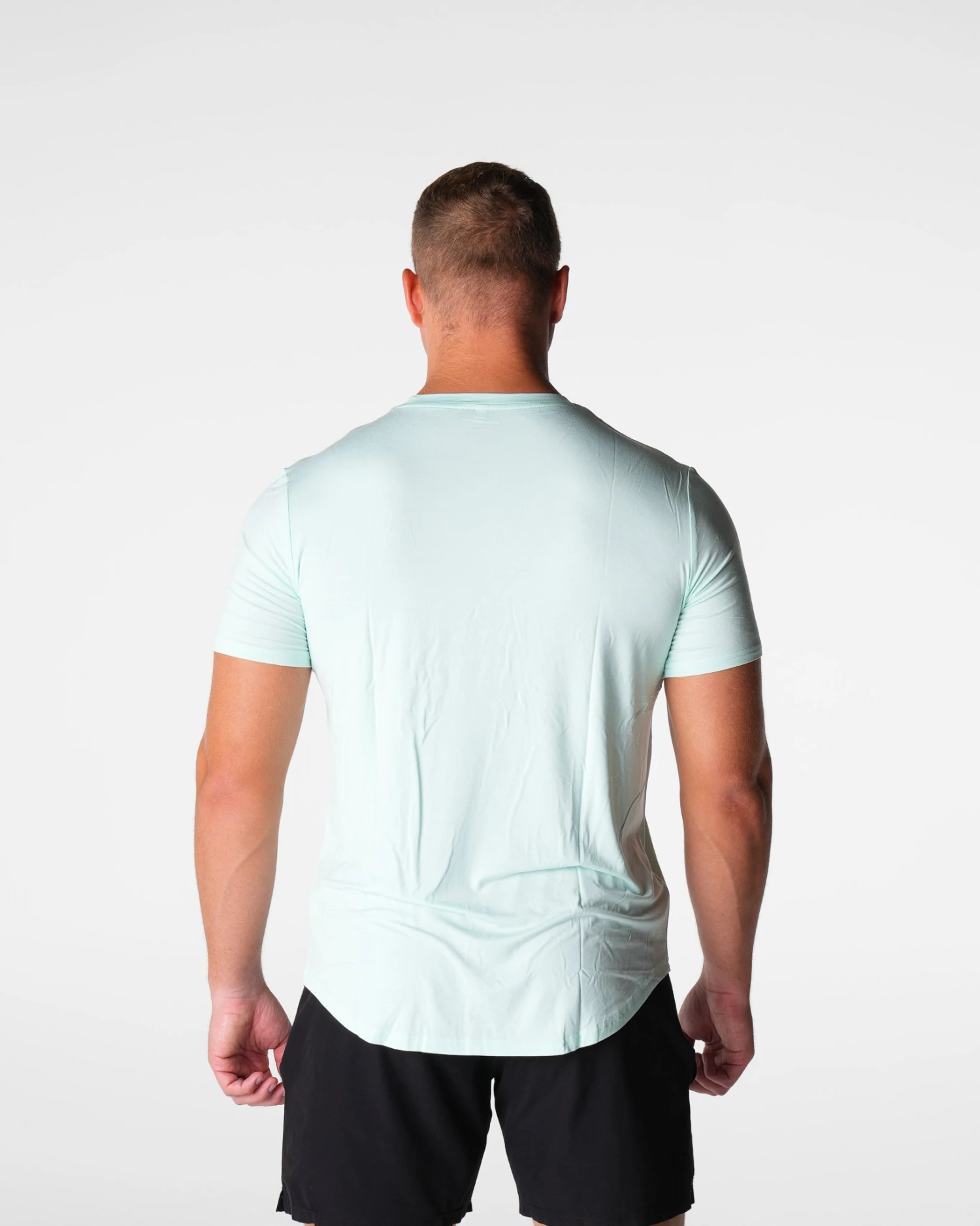 Men's Light Green Performance Tech Fitted Training Tee 2 Men's Light Green Performance Tech Fitted Training Tee - Image 2