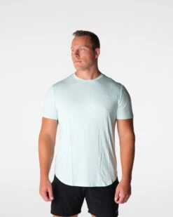 Men's Light Green Performance Tech Fitted Training Tee