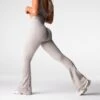 Driftwood Harmony Ribbed Seamless Flare Leggings