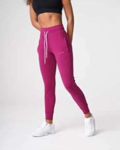 Premium High Waisted Berry Joggers for Gym and Rest Days -NVGTN Sportswear Shop DSC09149