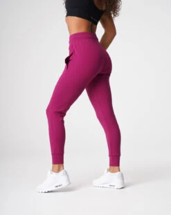 Premium High Waisted Berry Joggers for Gym and Rest Days -NVGTN Sportswear Shop DSC09151