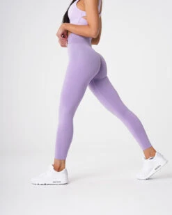 NV Seamless Leggings - Lilac High-Waisted Minimalist Workout Tights