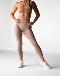 Beige Geo Seamless Leggings 6 Beige Geo Seamless Leggings -NVGTN Sportswear Shop DSC09423