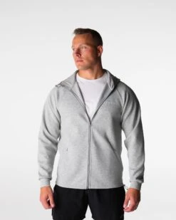 Men's Swift Performance Grey Hooded Zip-Up Jacket
