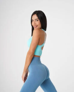 Aqua Ignite Seamless Sports Bra - Adjustable Racerback Fitness Top 6 Aqua Ignite Seamless Sports Bra - Adjustable Racerback Fitness Top -NVGTN Sportswear Shop DSC09599