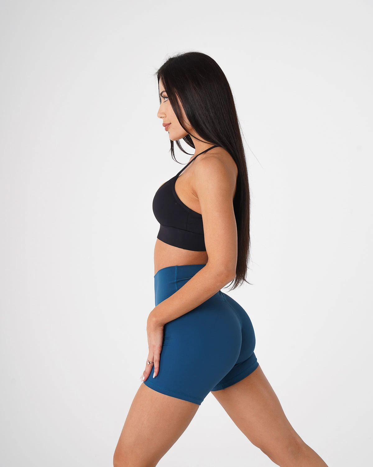 Black Oasis Strappy Sports Bra - Padded Low Impact Yoga Top 4 Black Oasis Strappy Sports Bra - Padded Low Impact Yoga Top - Image 4