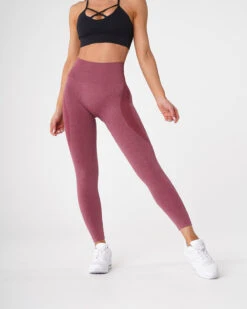 NVGTN Maroon Contour Seamless Leggings -NVGTN Sportswear Shop DSC09631