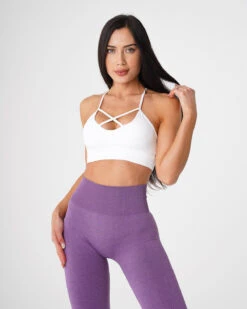 White Strappy Sports Bra - Oasis Low-Medium Impact Yoga Top