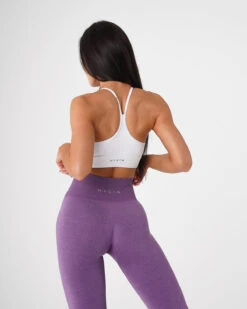 White Strappy Sports Bra - Oasis Low-Medium Impact Yoga Top 6 White Strappy Sports Bra - Oasis Low-Medium Impact Yoga Top -NVGTN Sportswear Shop DSC09934